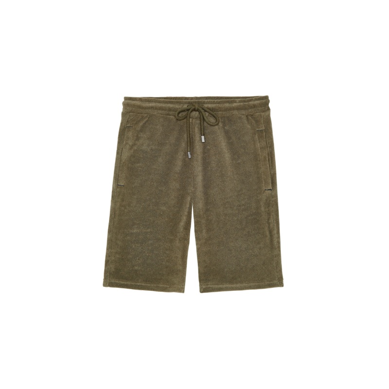 Khaki terrycloth shorts