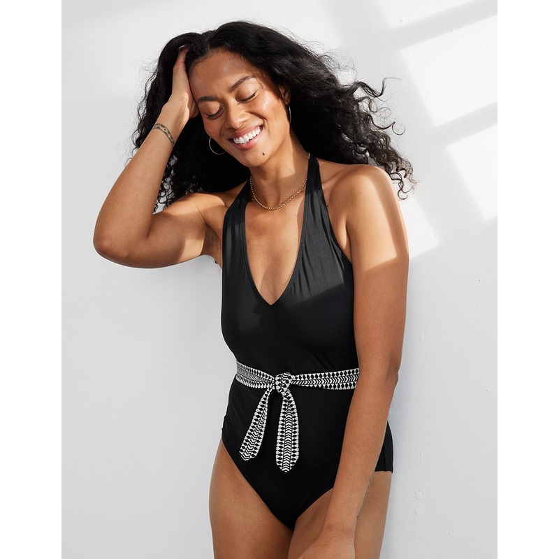 lemlem sofia deep v belted one piece swimsuit
