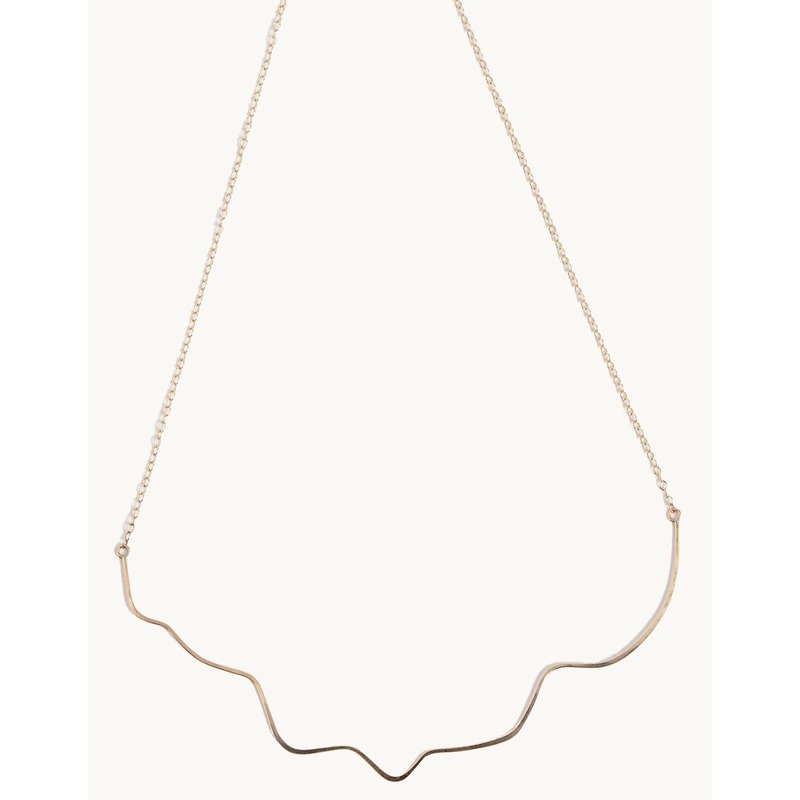 melissa joy manning 14k gold forged wiggle half collar necklace