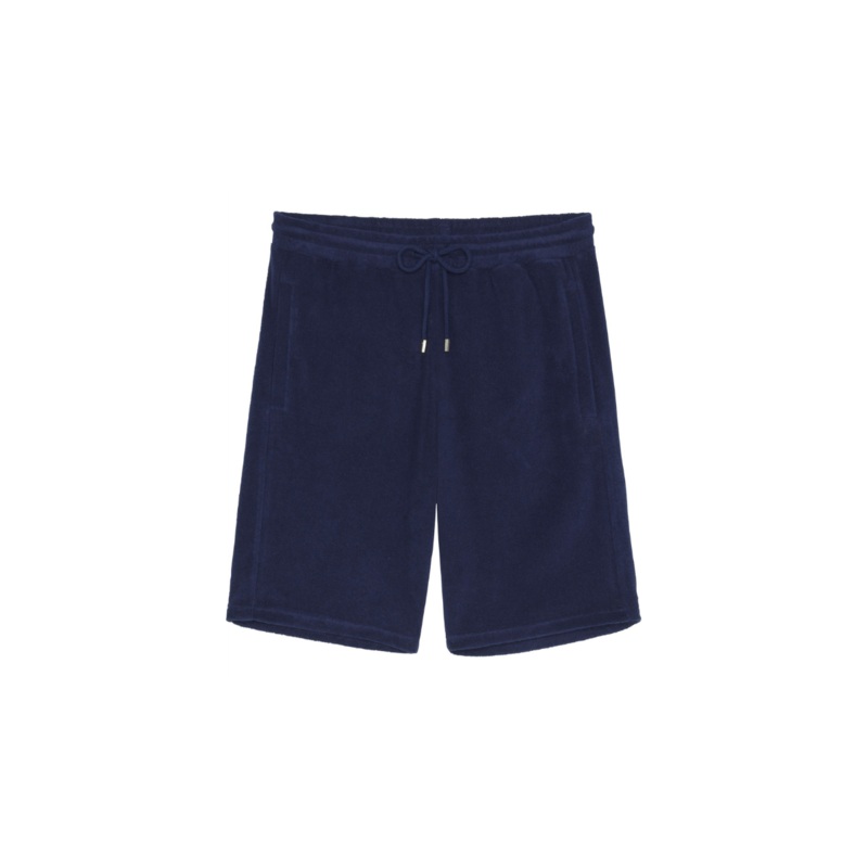 Navy blue terrycloth shorts