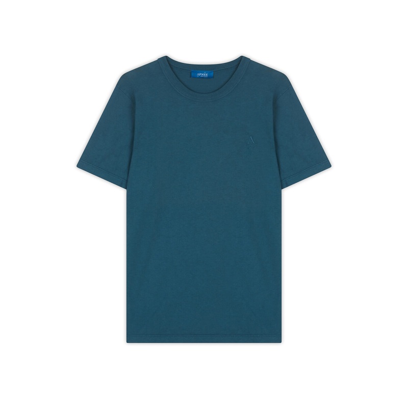 Peacock blue organic cotton T-shirt