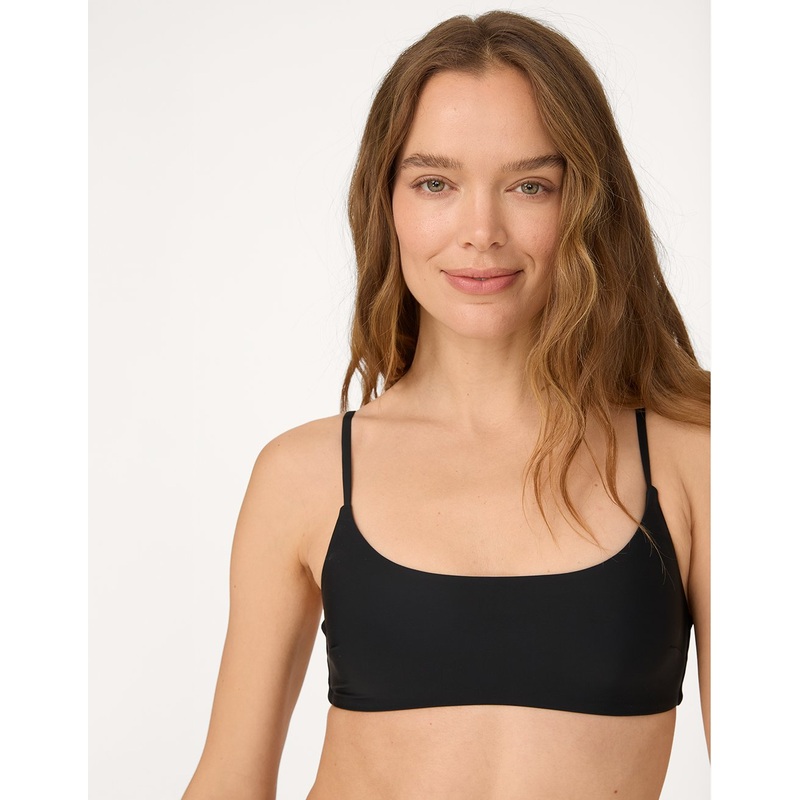 recycled nylon scoop bikini top