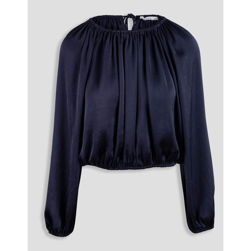 recycled poly balloon blouse