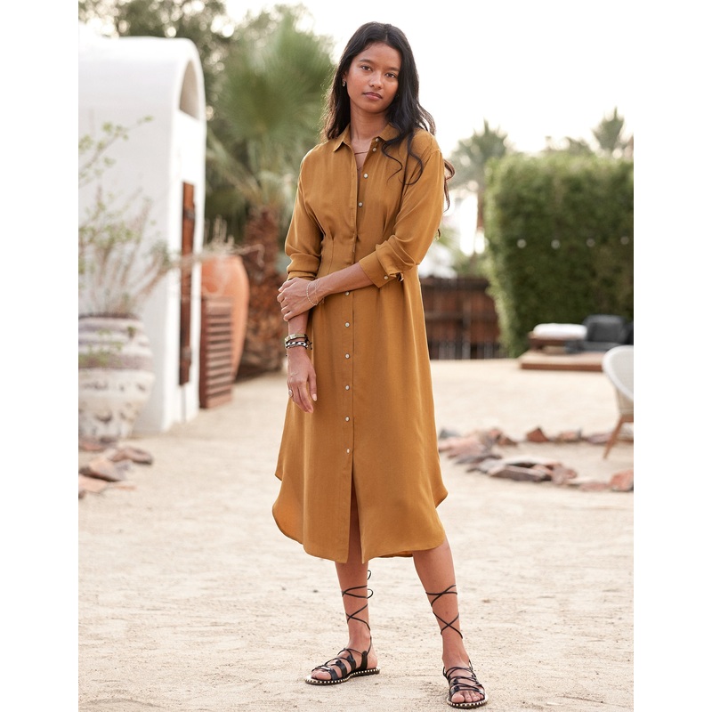 silk shirt dress