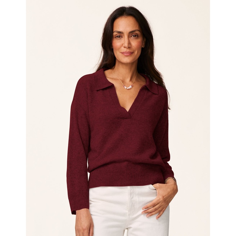 cashmere polo sweater