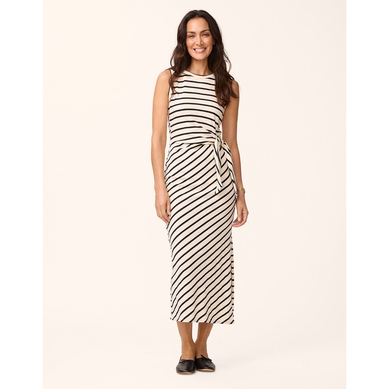 cotton side tie dress