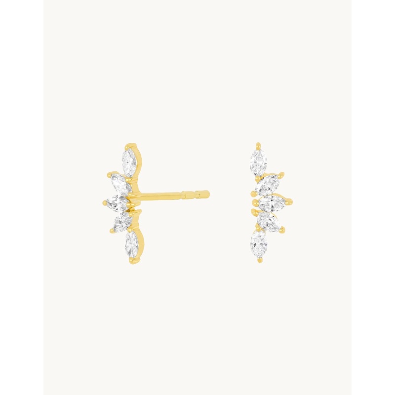 ef collection diamond marquise fan earring