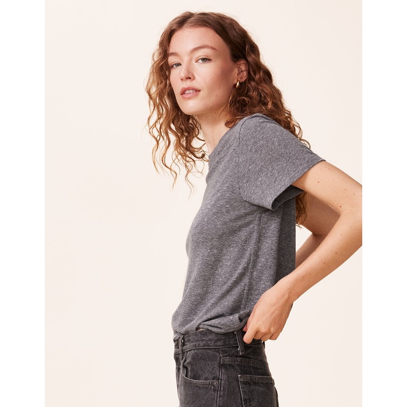 heather crewneck tee