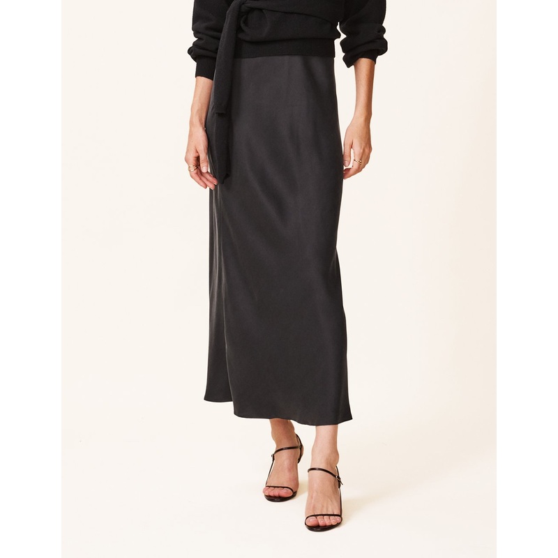 silk column skirt