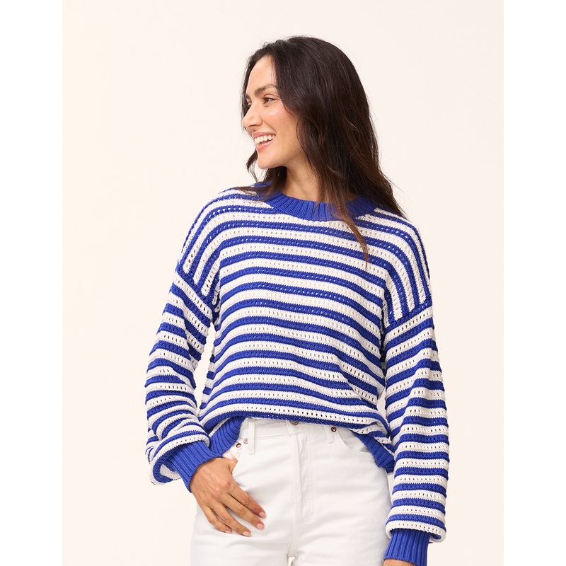 striped cotton sweater