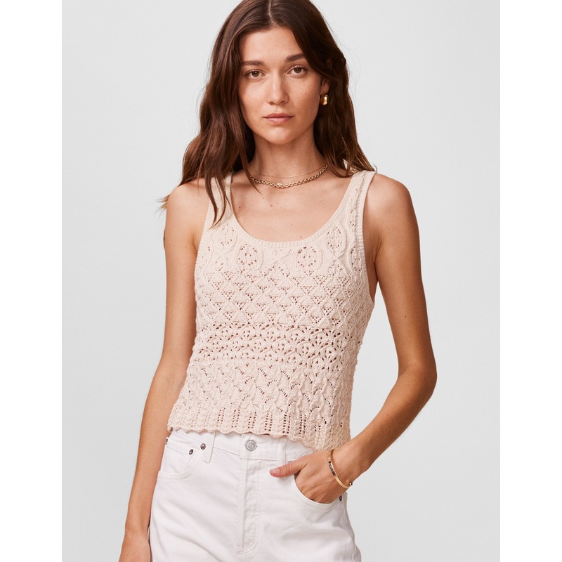 textured sweater tank