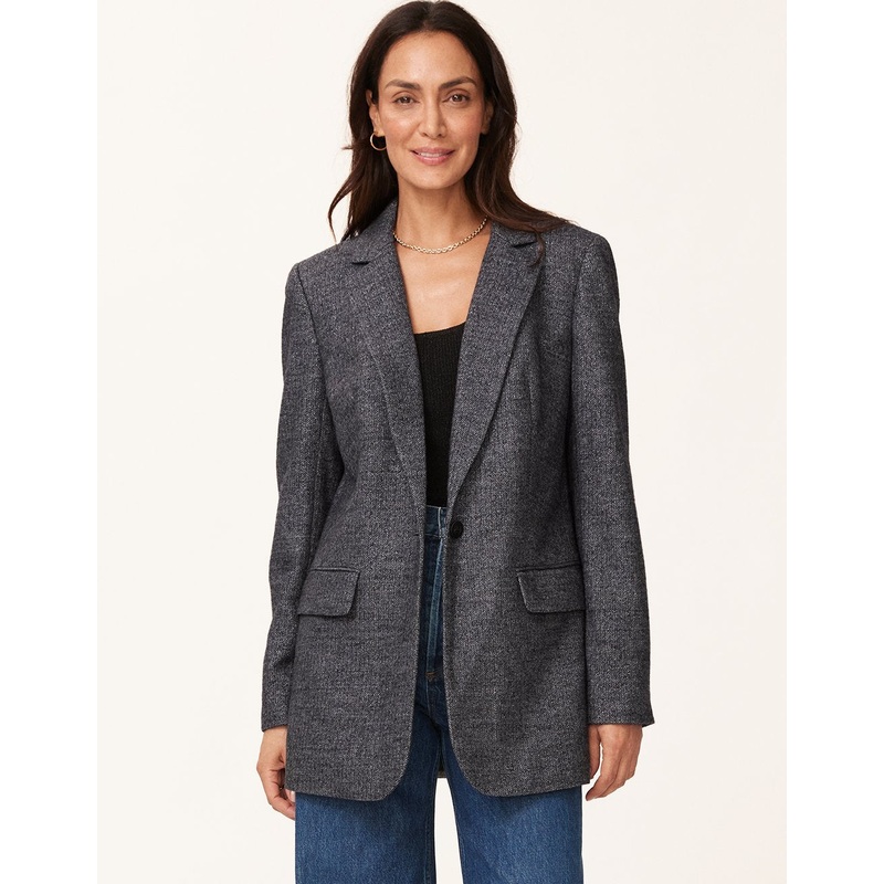 wool lurex blazer