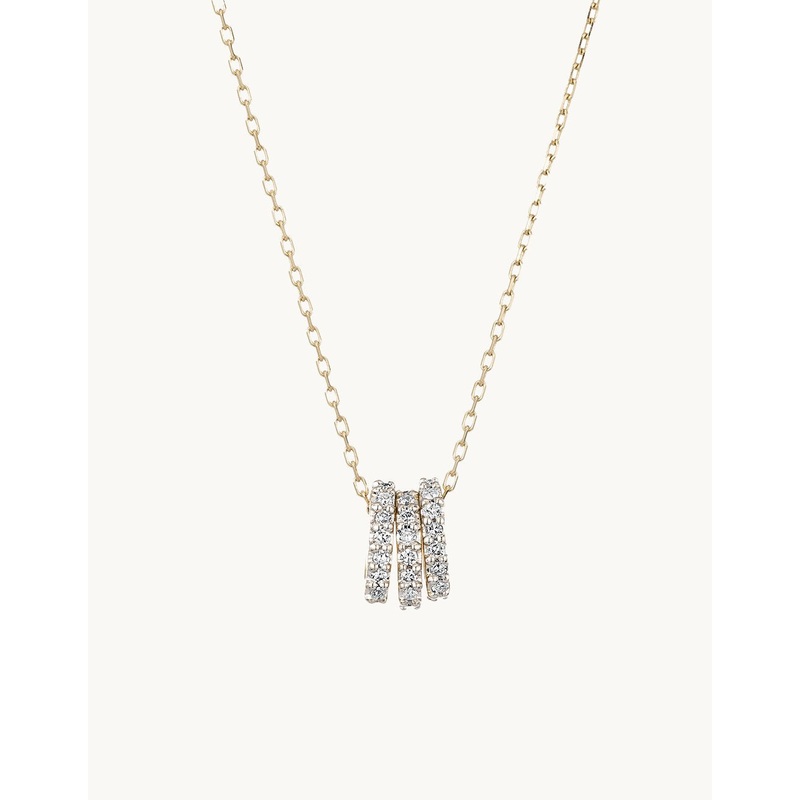 adina reyter Bead Party Diamond 3s Company Necklace