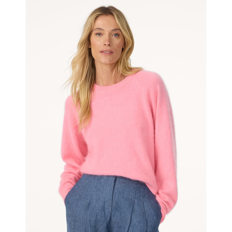 brushed cashmere raglan sweater
