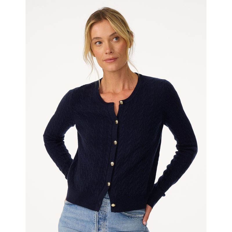 cashmere cable cardigan