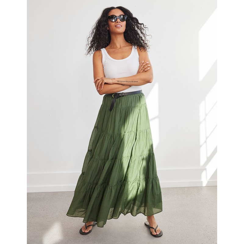cotton silk skirt