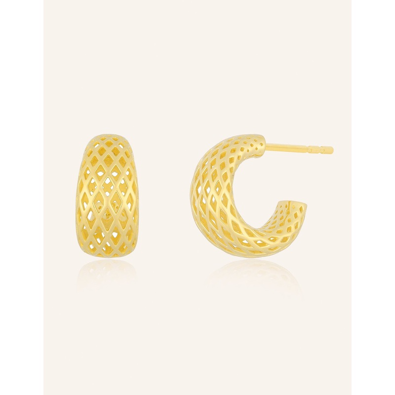 ef collection woven gold jumbo dome huggie earrings