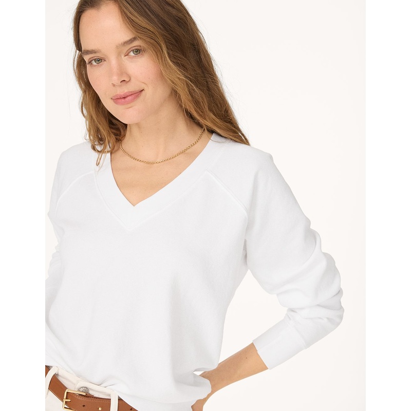 french terry v-neck sweatshirt