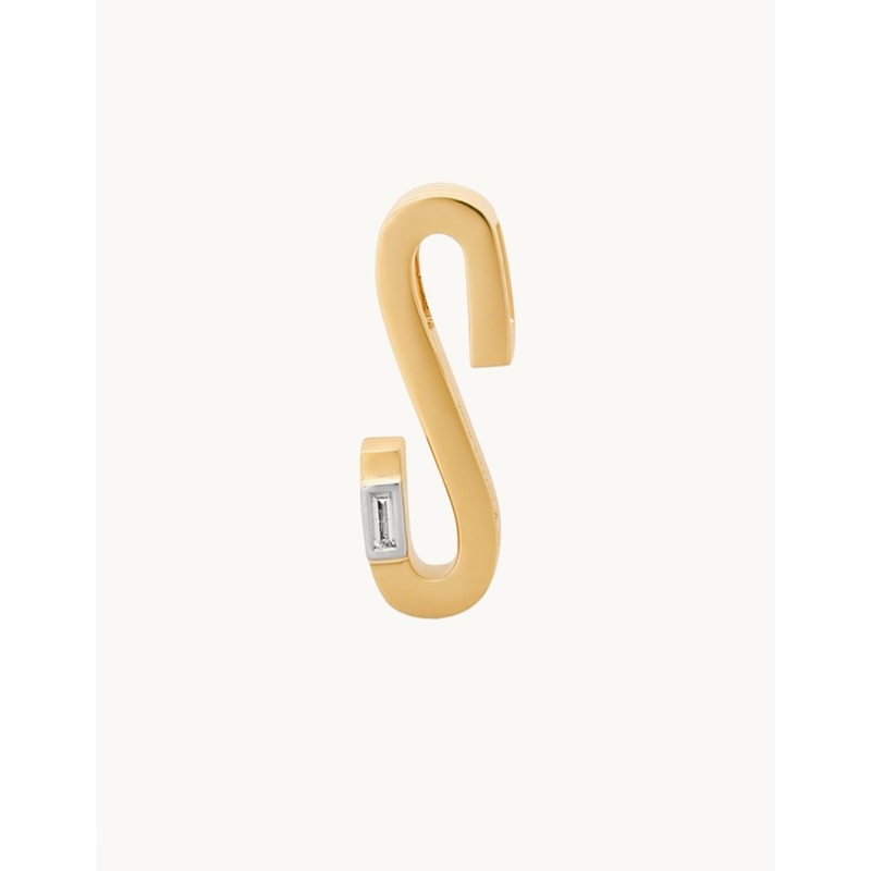 helena rose slide on ribbed chunky s initial
