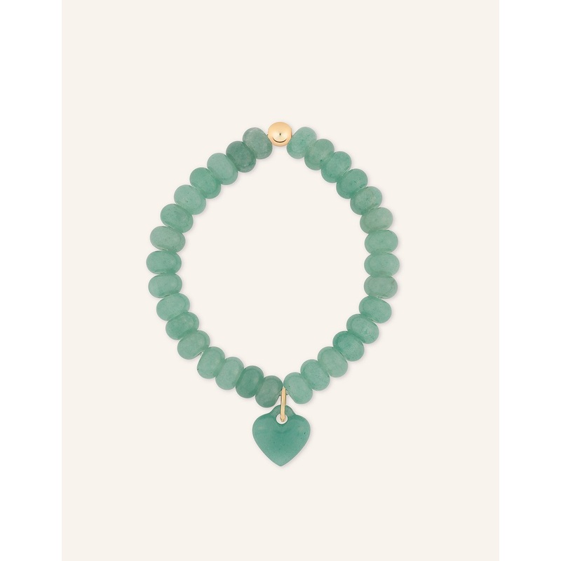 kate collins green onyx heart charm bracelet