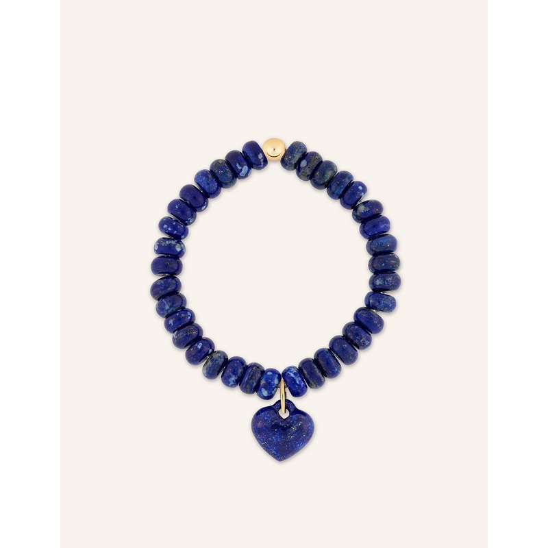 kate collins lapis lazuli heart charm bracelet