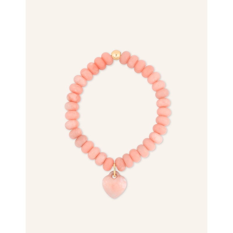 kate collins pink opal heart charm bracelet