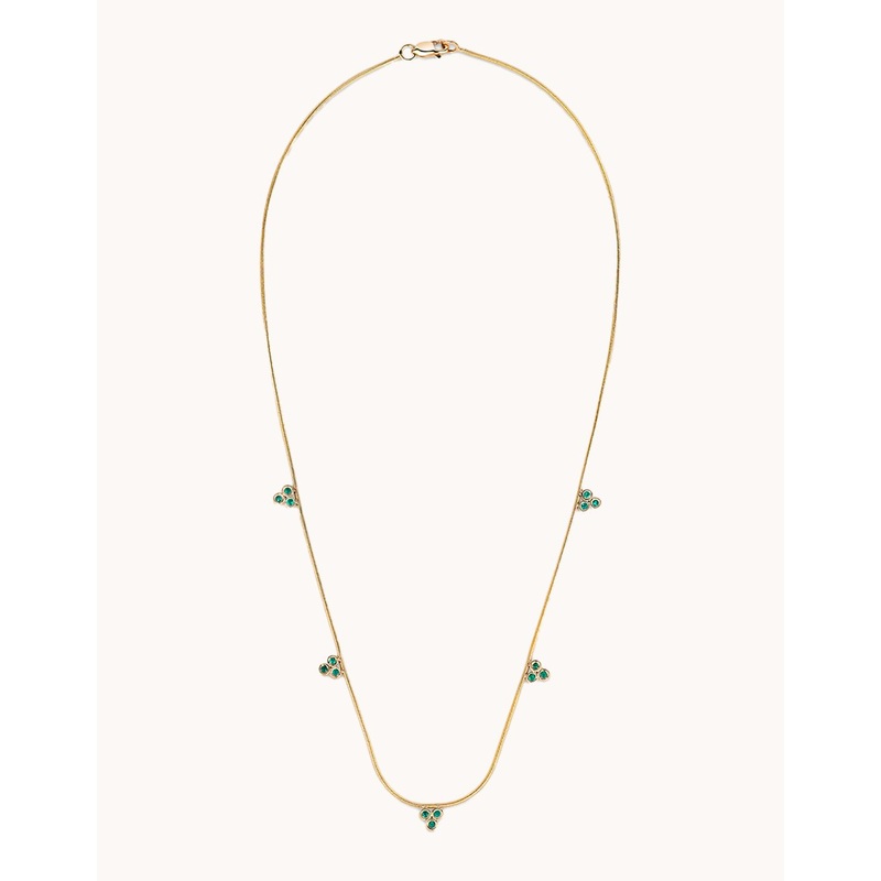 kate collins triple stone station necklace