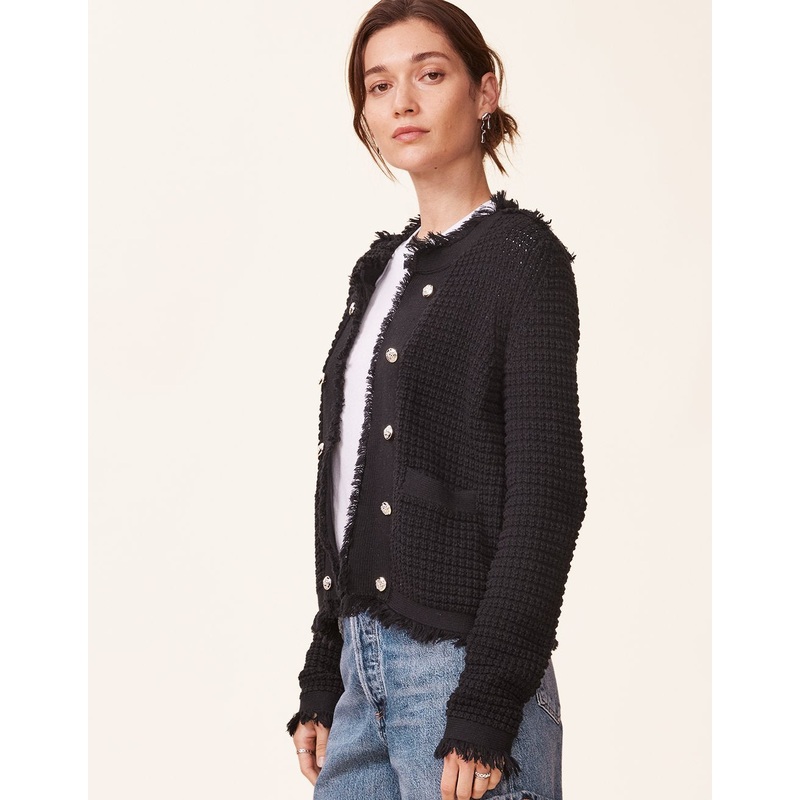 kerri rosenthal beau-lero fringe cardigan