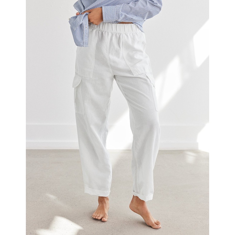 linen cargo pant