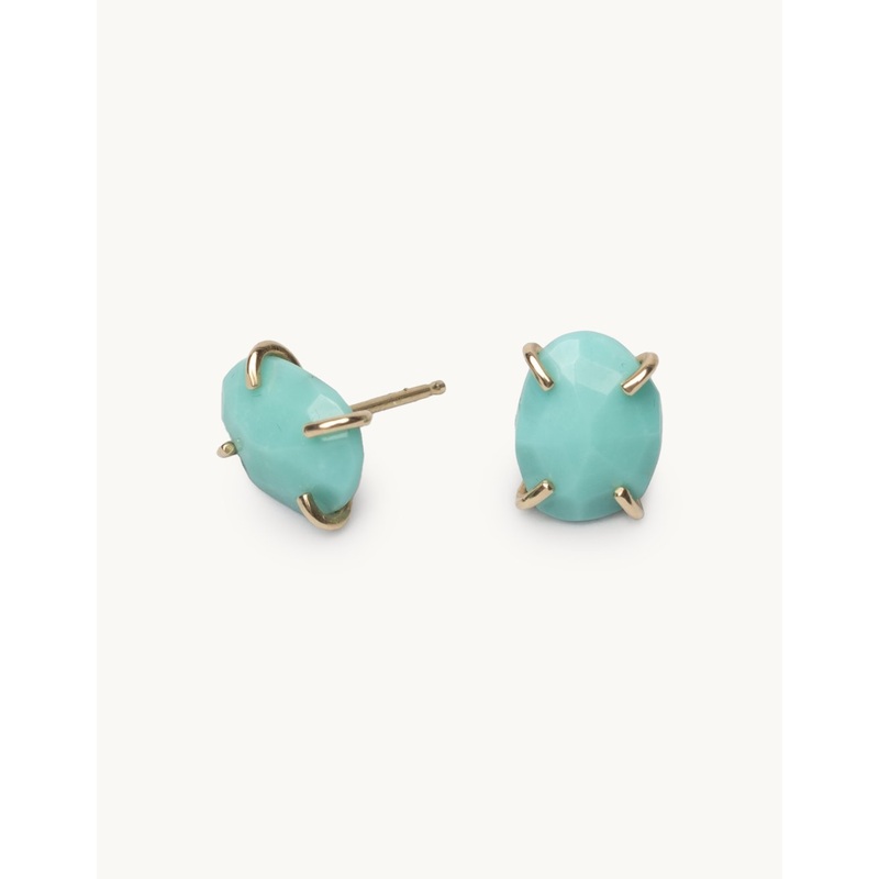 melissa joy manning prong set turquoise stud earrings