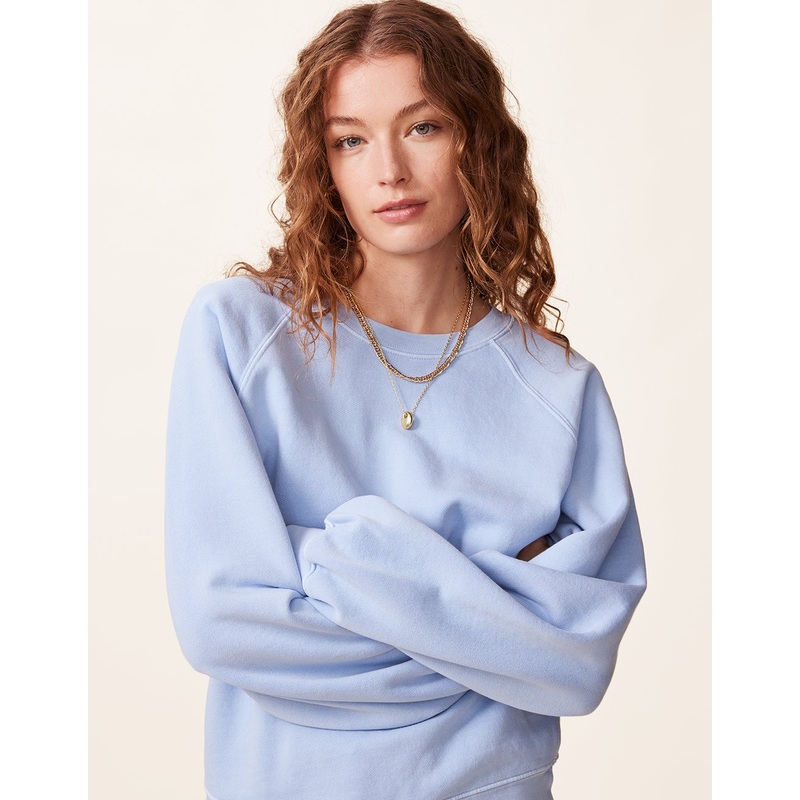 raglan french terry crewneck sweatshirt