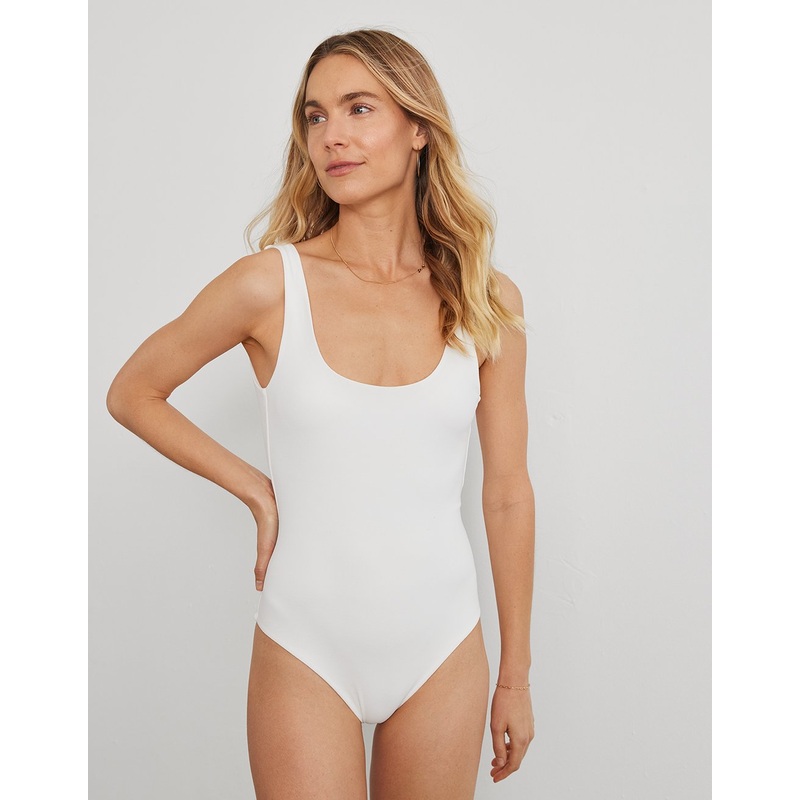recycled crepe scoop one piece