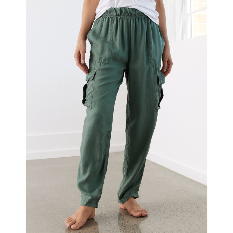 washable silk cargo pant