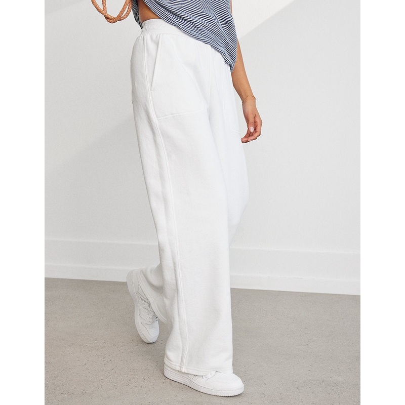 wide leg french terry sweatpant