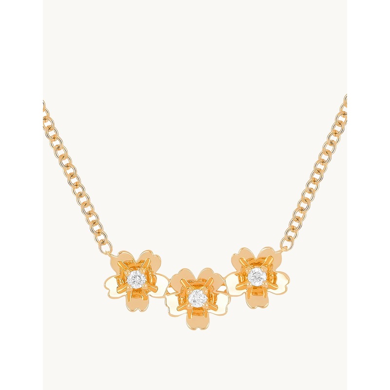 ef collection triple mini Cherry Blossom Necklace