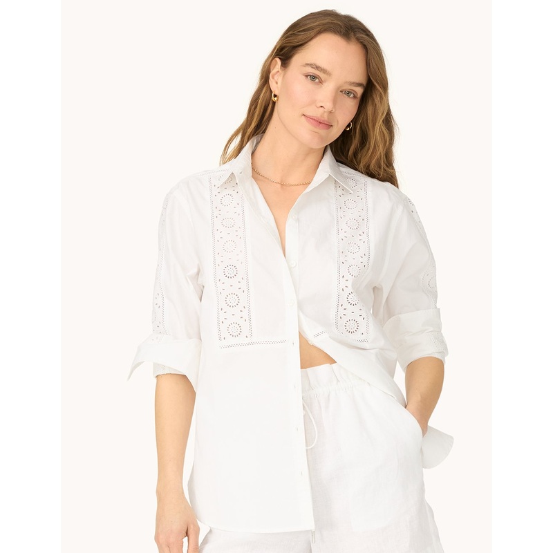 embroidered boyfriend shirt