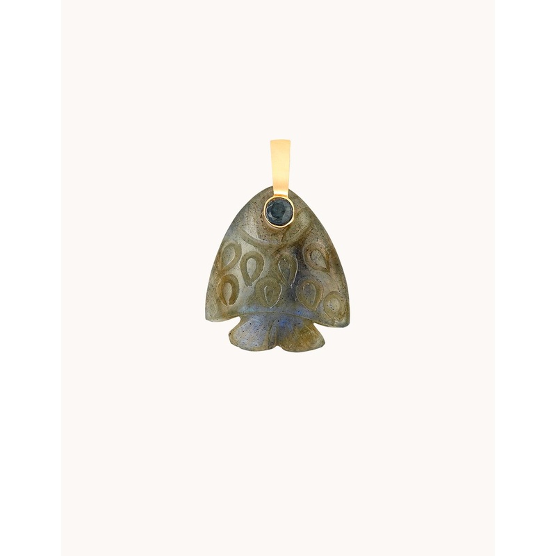 kate collins large fish charm with gemstone