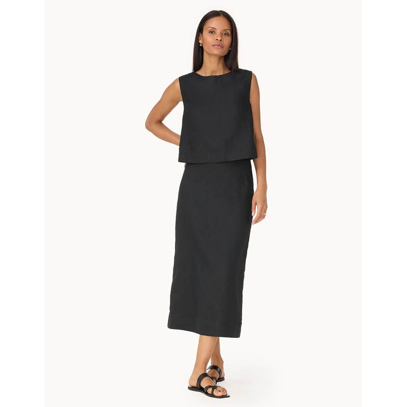linen pencil skirt