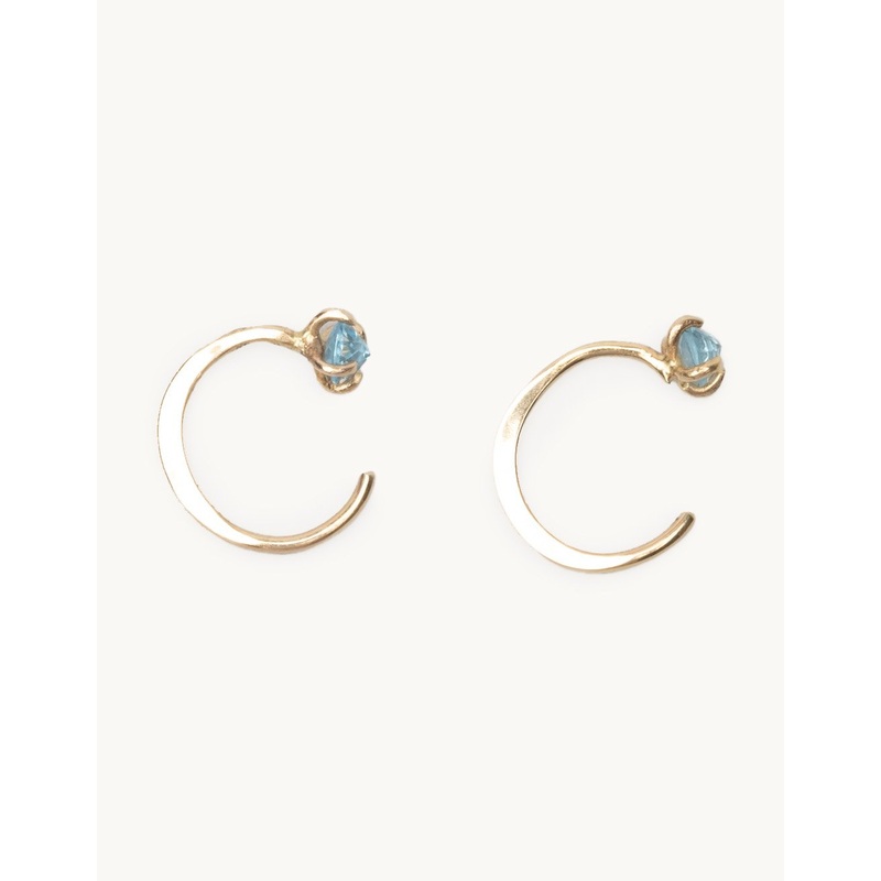 melissa joy manning blue topaz hug earrings