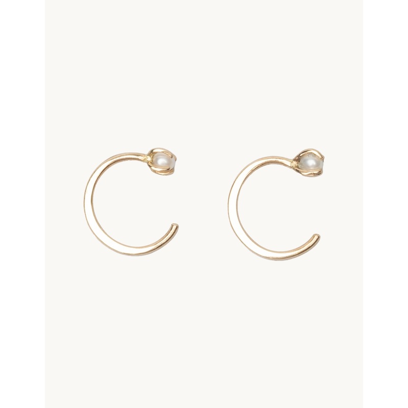 melissa joy manning pearl hug earrings