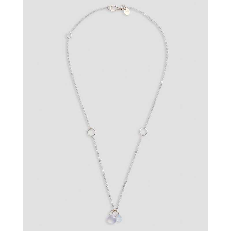 melissa joy manning rainbow moonstone and pink chalcedony necklace