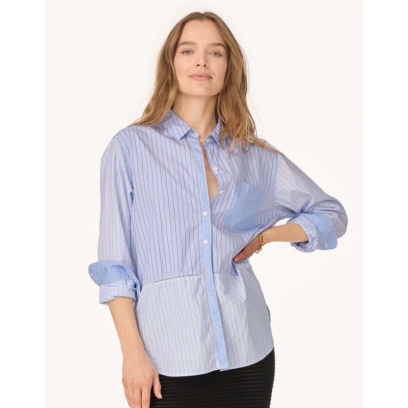 patchwork boyfriend shirt