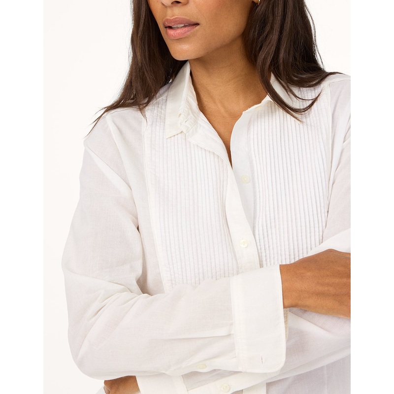 shrunken tuxedo voile shirt