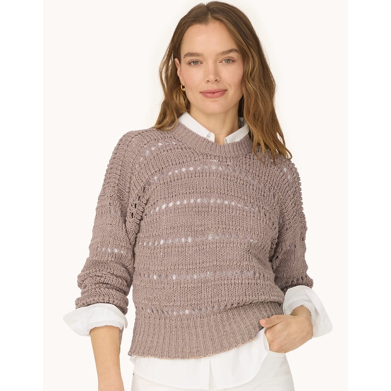 organic cotton open stitch sweater