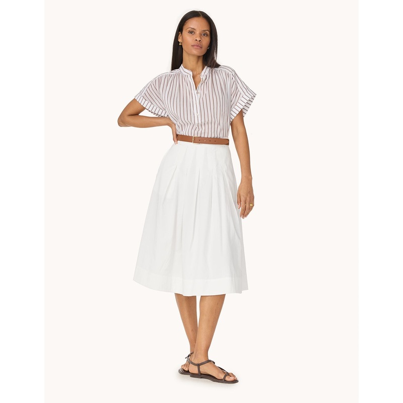 sateen a line skirt