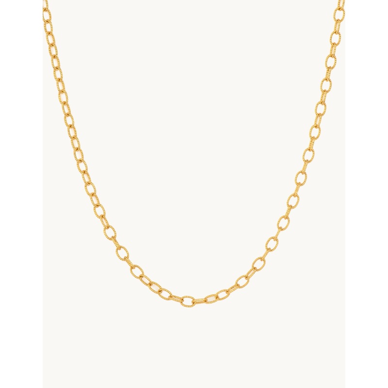 three stories Classic Medium Textured Oval Chain