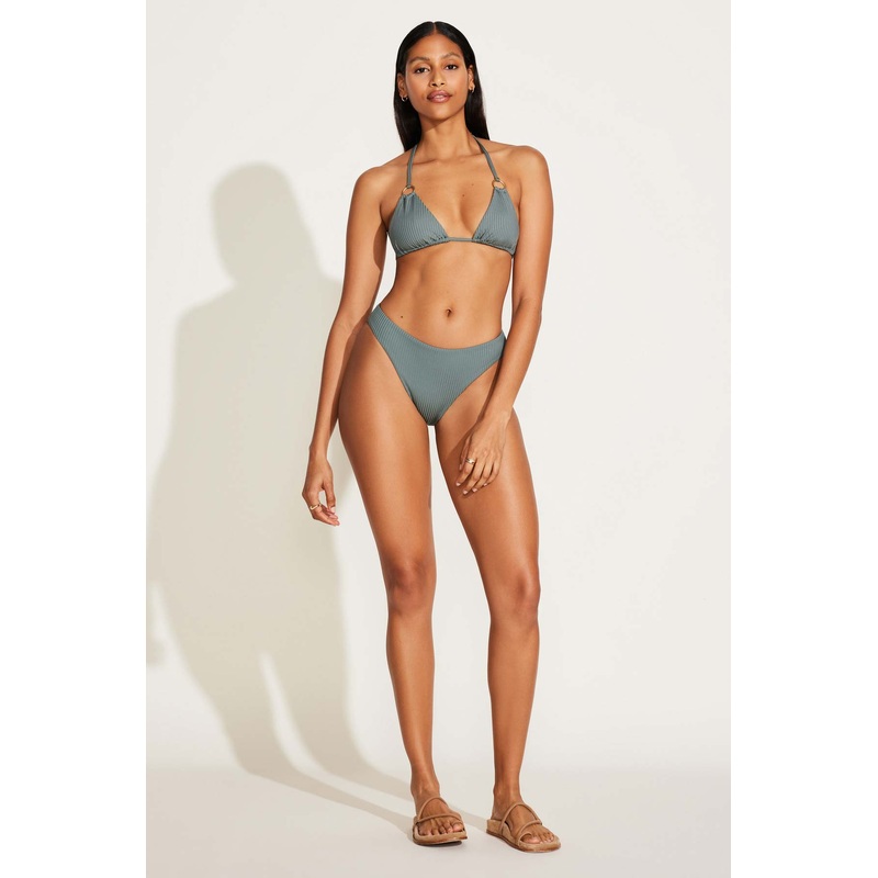 Cali High Leg Full Bottom - Sea Green EcoRib