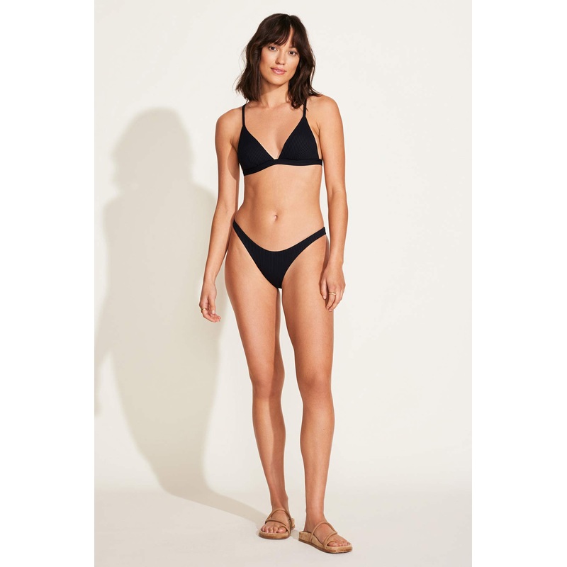 California High Leg Bottom - Black EcoRib