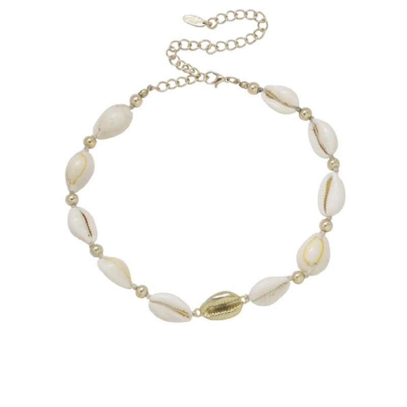 FINAL SALE Ettika Out to Sea Cowrie Shell & 18kt Gold Plated Necklace