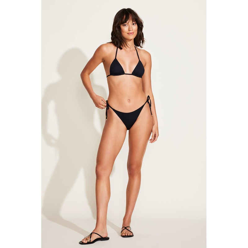 Elle Tie Side Bottom - Black EcoLux